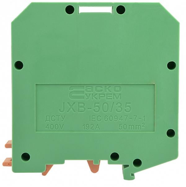 Клемма винтовая наборная АСКО-Укрем JXB 50/35 192А 50 мм2 х 75х21х76 мм Зеленый (A0130010029)