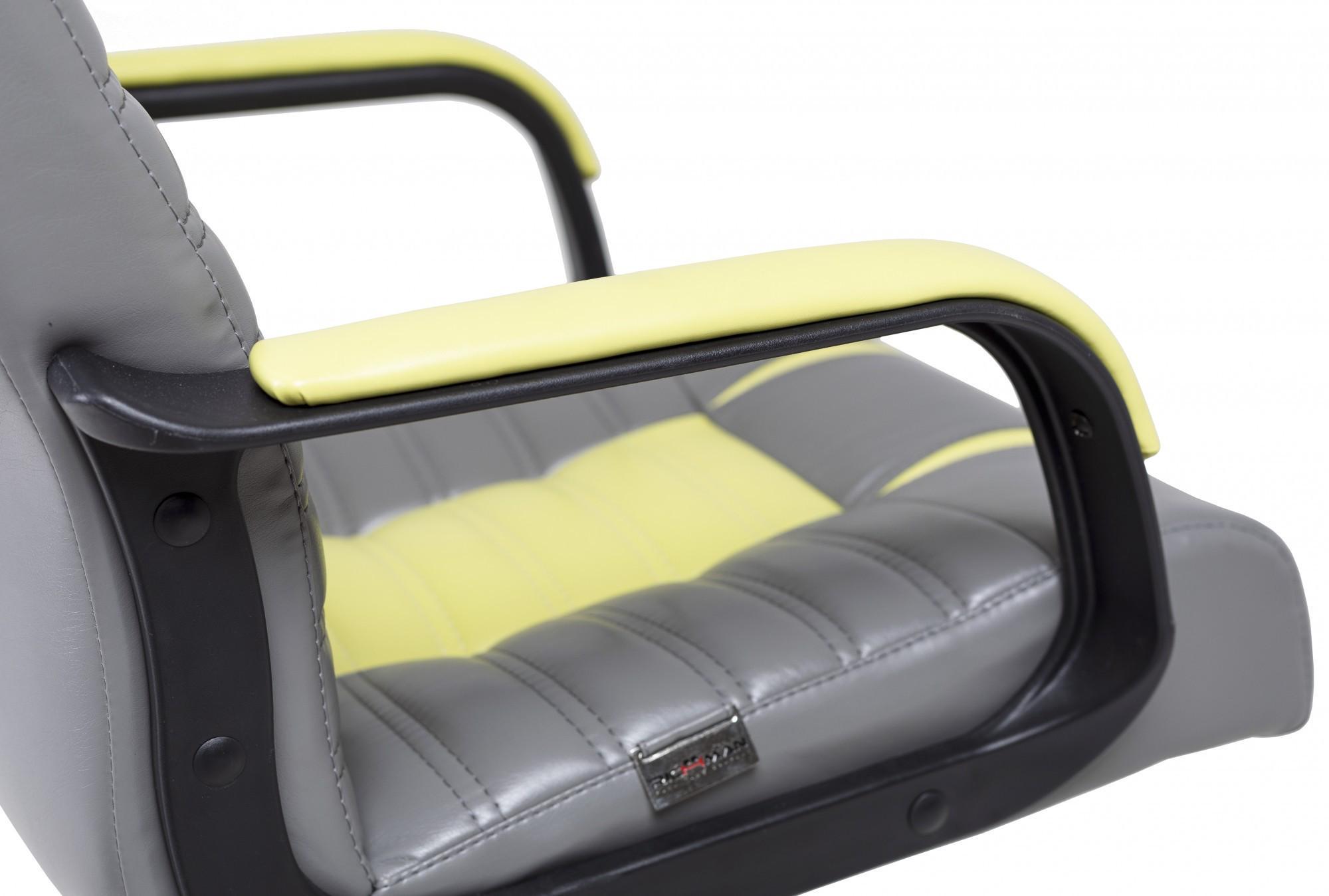 Крісло офісне комп'ютерне Atlant Лорд 21-14 Підлокітник Річ Пластик М3 MultiBlock Жовто-сірий - фото 4