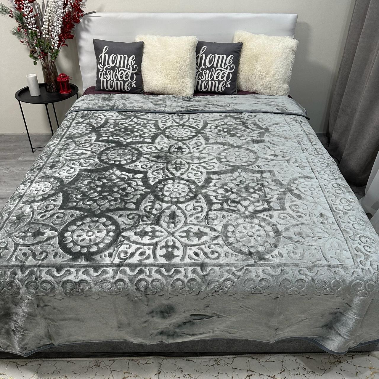 Покривало на ліжко акрилове 200x230 см Графітовий (P-акрил-11) - фото 8