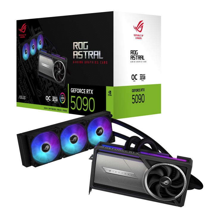 Видеокарта RTX 5090 32GB GDDR7 ROG Astral LC Gaming OC Asus (ROG-ASTRAL-LC-RTX5090-O32G-GAMING)