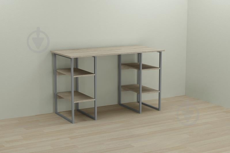 Компьютерный стол Ferrum-decor Тим 75x140x60 серый ДСП Дуб Сонома 16мм