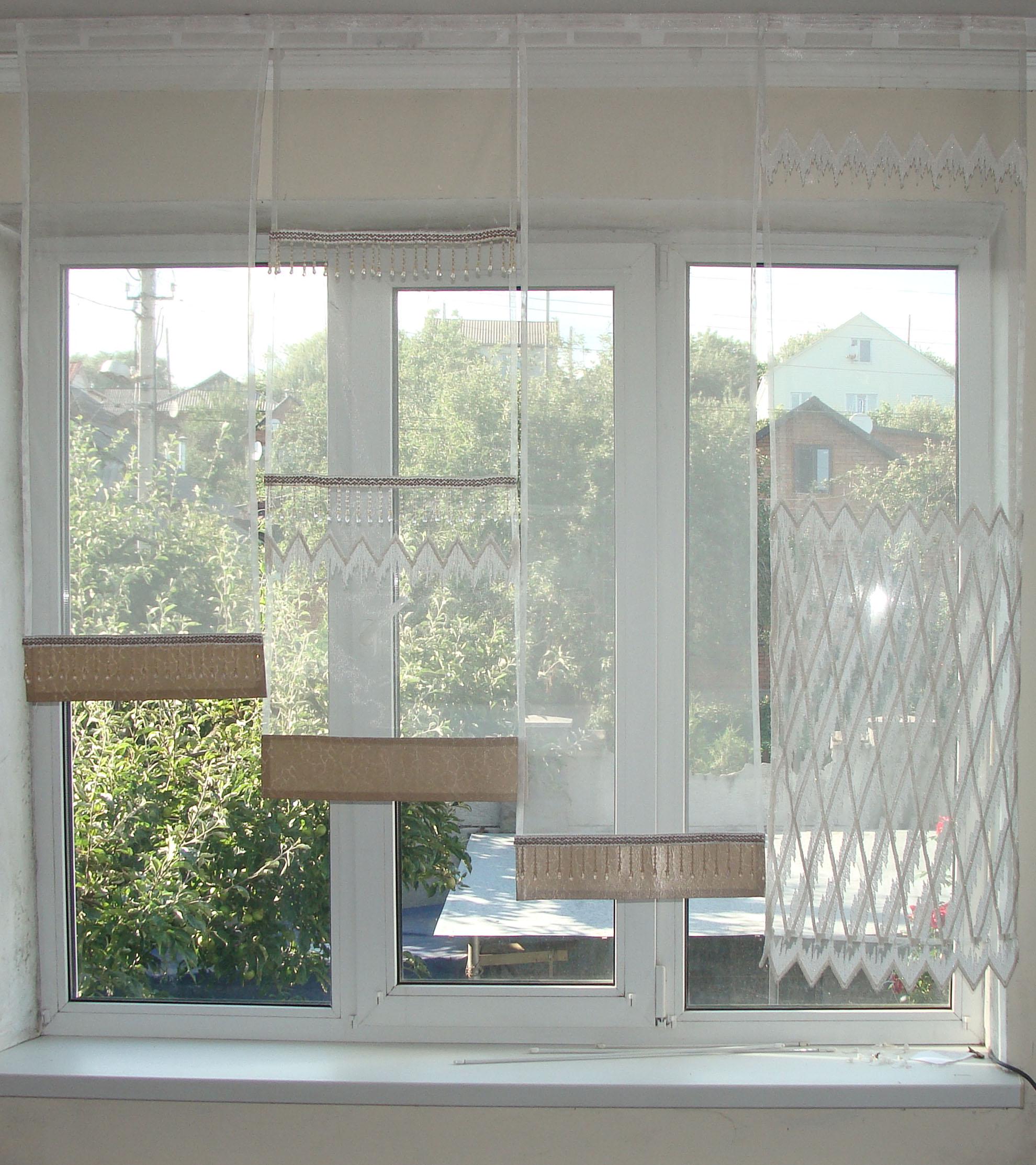 Комплект панельных занавесок Firanka Зигзаг 4 шт. карниз 160 см Молочный (12_3п)