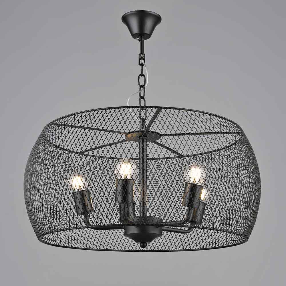 Люстра підвісна в стилі лофт Light House SRS-20053/5 BK металева Чорний Люстра підвісна в стилі лофт Light House SRS-20053/5 BK металева Чорний