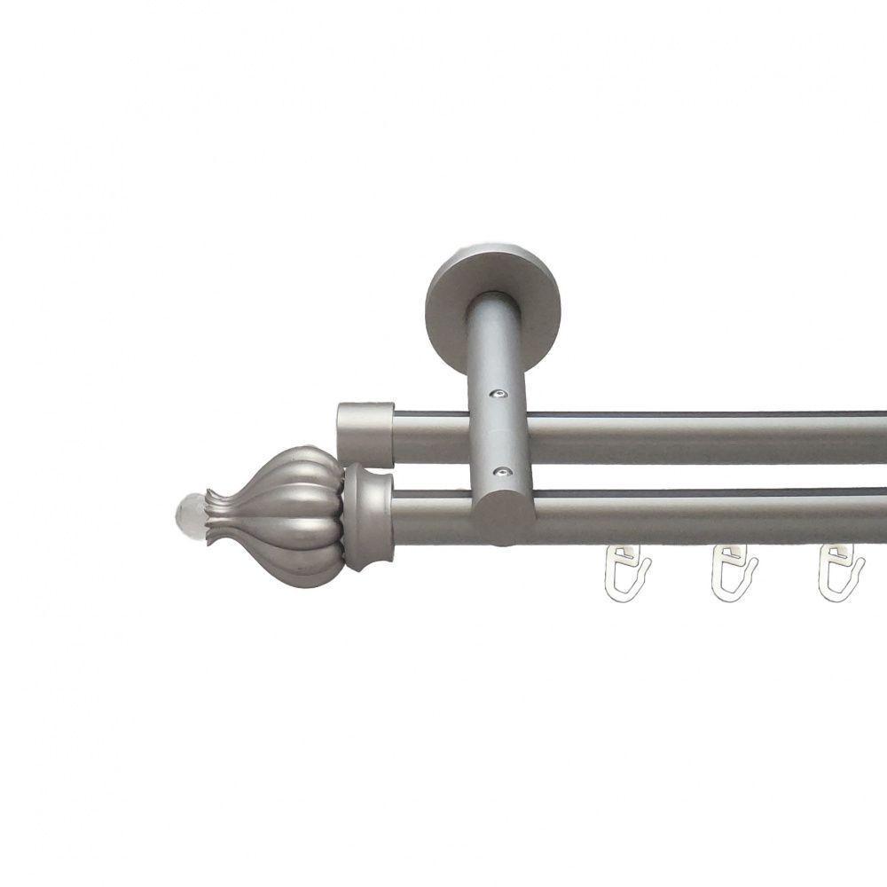 Карниз Orvit Таджа-Кристалл двухрядный профильный 16 см 160 см Сатин (00-00015397)