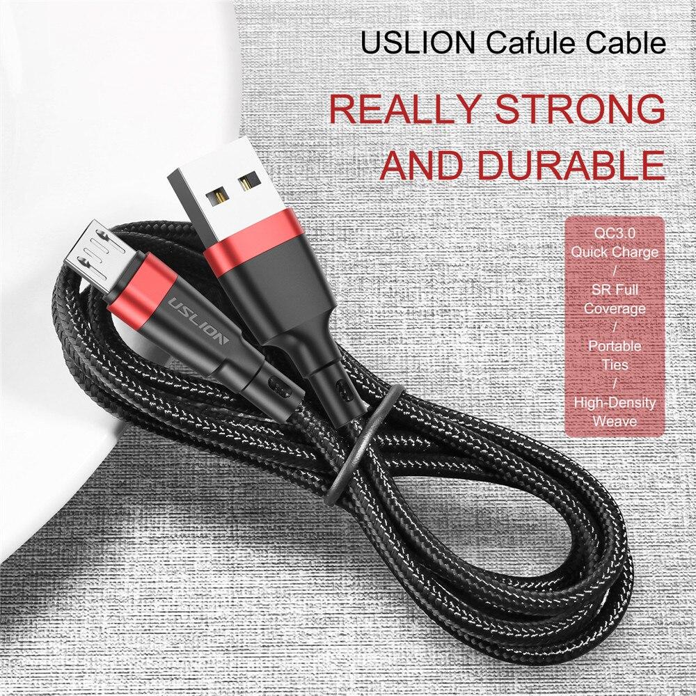 Кабель для быстрой зарядки Uslion Micro-USB 1 м Красный (1770394290) - фото 5 Кабель для быстрой зарядки Uslion Micro-USB 1 м Красный (1770394290) - фото 5