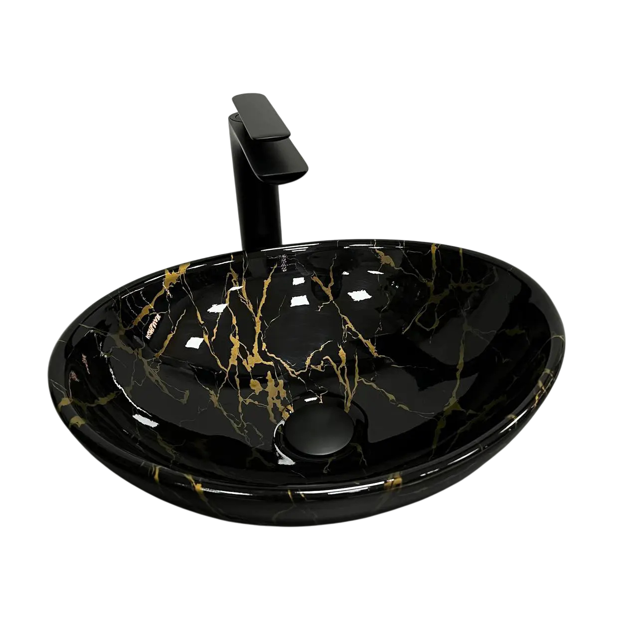 Раковина накладная VBI Parma овальная 335x415 мм Marble Glossy (RM-VBI-011004)