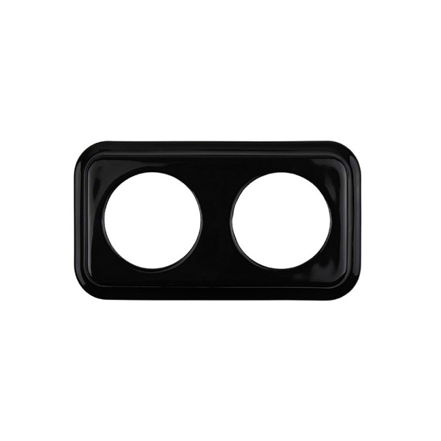 Рамка керамическая квадратная Keruida на 2 поста для скрытого монтажа Черный