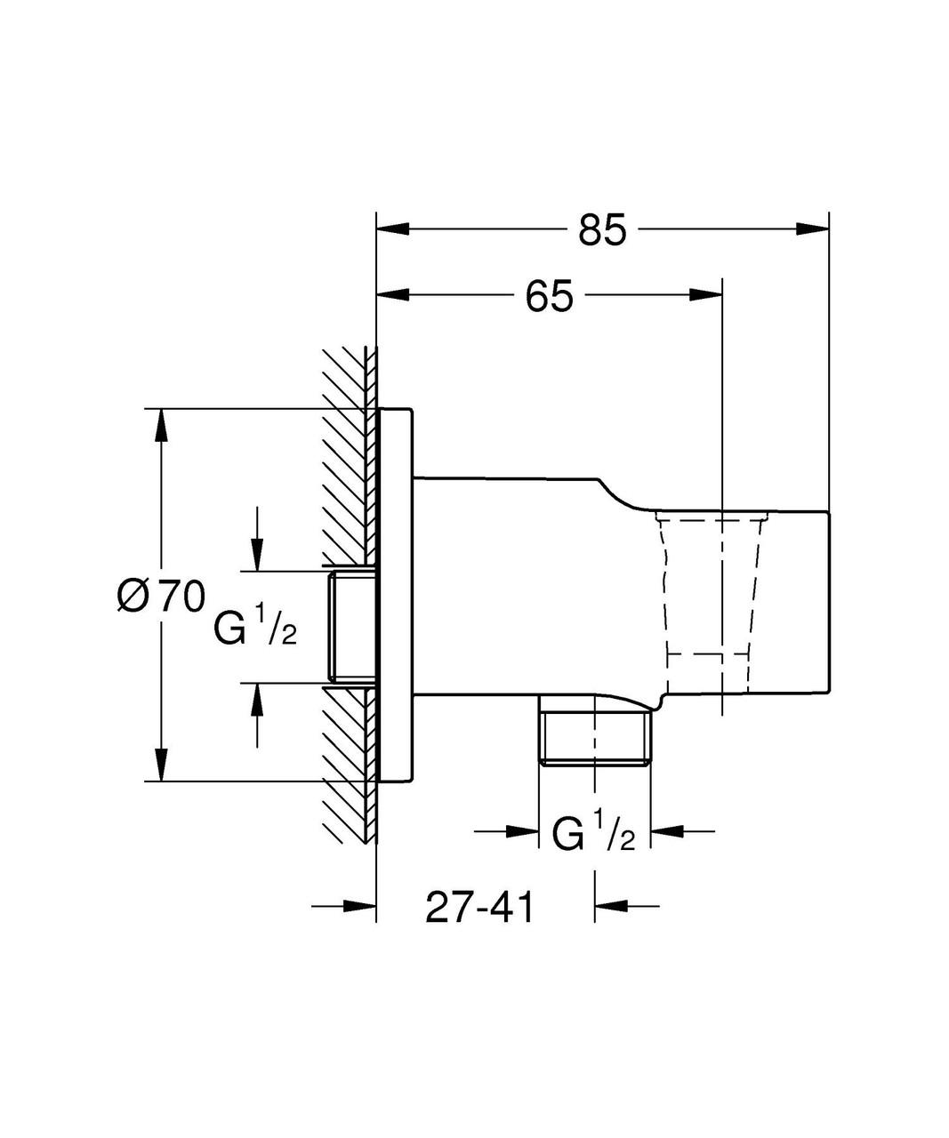 Під'єднання для душового шланга Grohe Tempesta (28628001) - фото 4