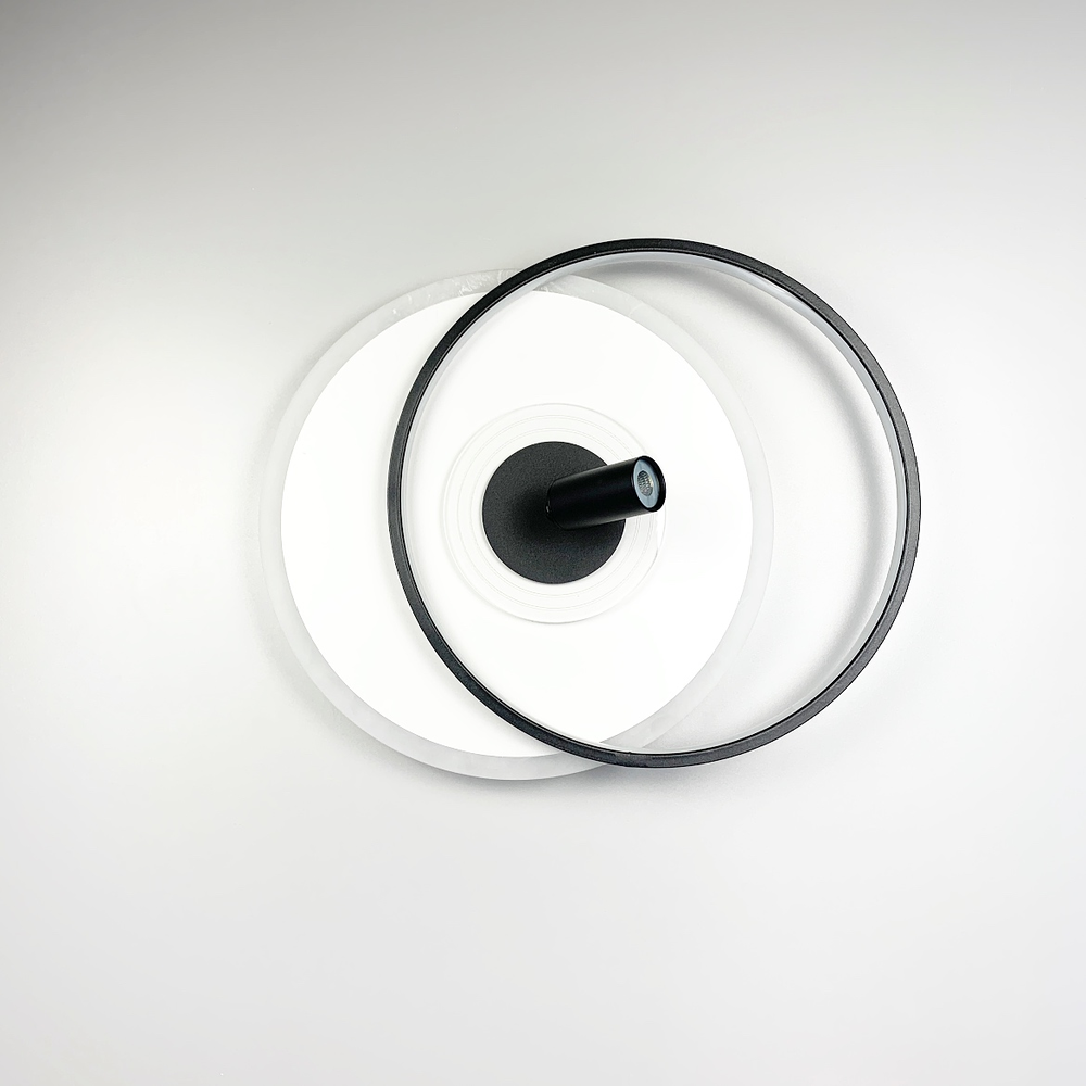 Люстра потолочная дизайнерская LED (MJ 50-500 BK+WT)