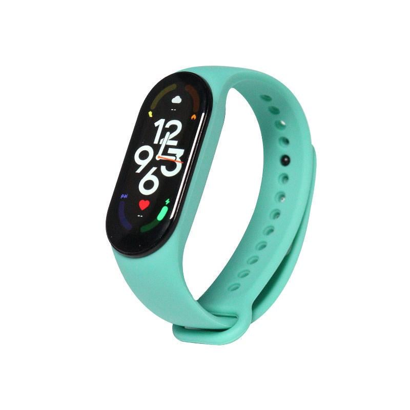 Ремінець для смарт-браслетів Xiaomi Mi Smart Band 7/6/5 сіліконовий М'ятний (1342P)