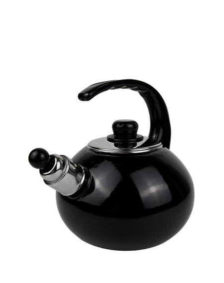 Чайник со свистком Kamille Vizo эмалированный с двойным дном для газа и индукции 2,5 л Черный (1039А) - фото 3 Чайник со свистком Kamille Vizo эмалированный с двойным дном для газа и индукции 2,5 л Черный (1039А) - фото 3