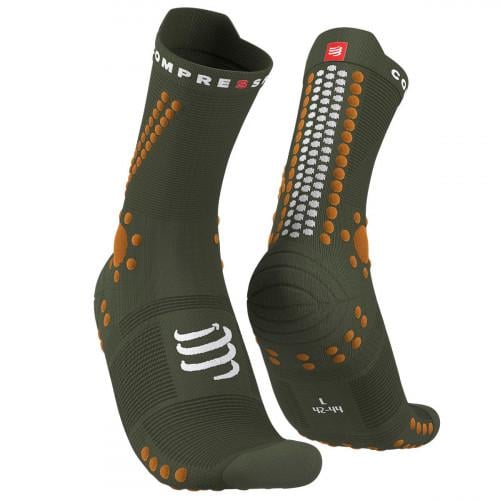 Носки для бега Pro Racing Socks V4.0 Trail T1 р. 36-39 Rf Green/Dk Cheddar (12333647) - фото 1