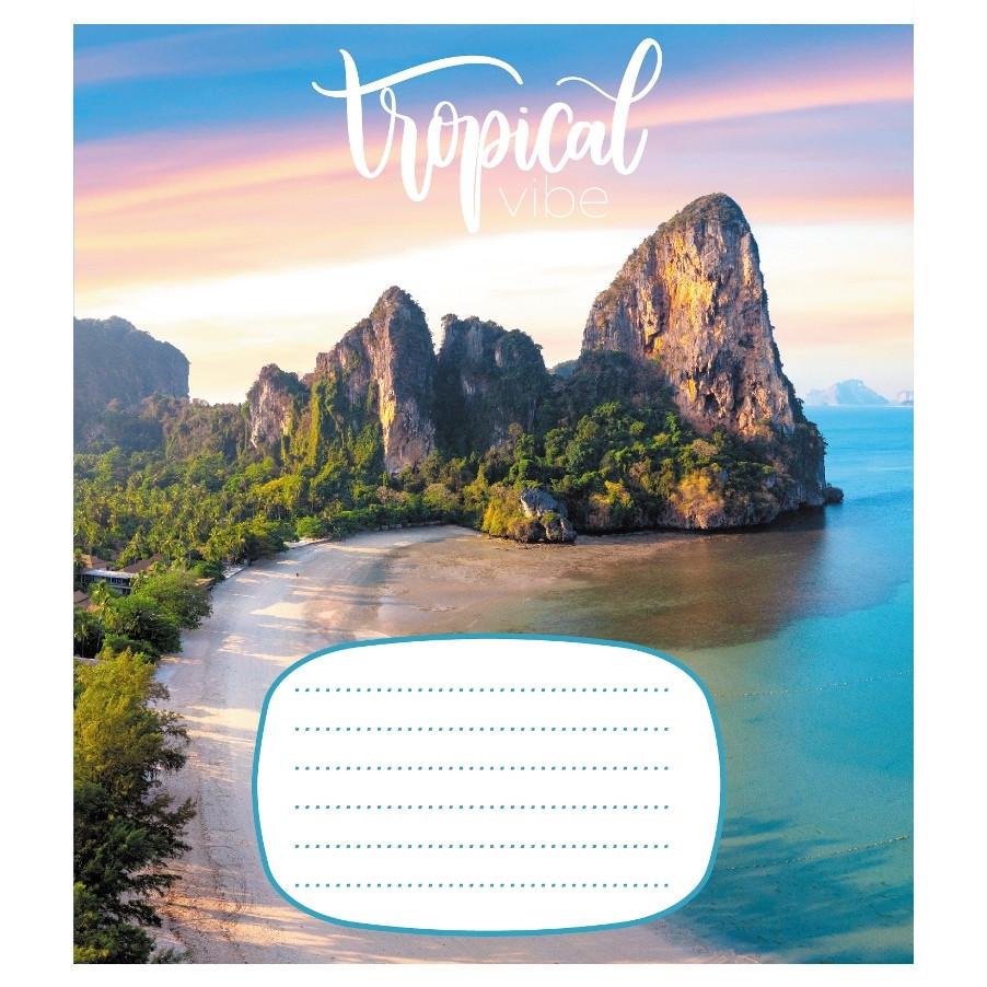 Зошит учнівський Leader Тропічний вайб 018-530056K-4 в клітинку 18 арк. (RLT55190)