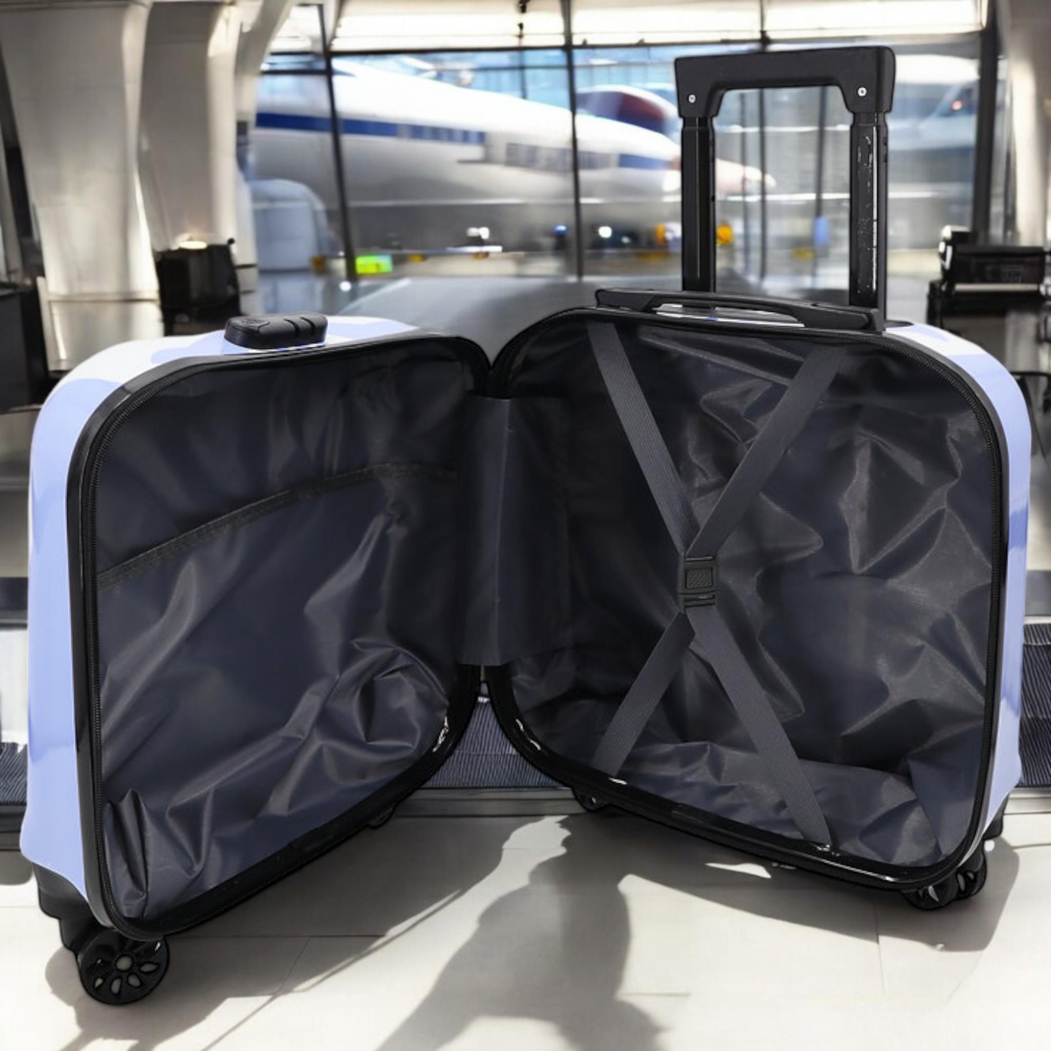 Валіза дитяча H&H White Snowflake ABS-пластик на 4 коліщатках з кодовим замком 35 л (S_F-5) - фото 4 Валіза дитяча H&H White Snowflake ABS-пластик на 4 коліщатках з кодовим замком 35 л (S_F-5) - фото 4