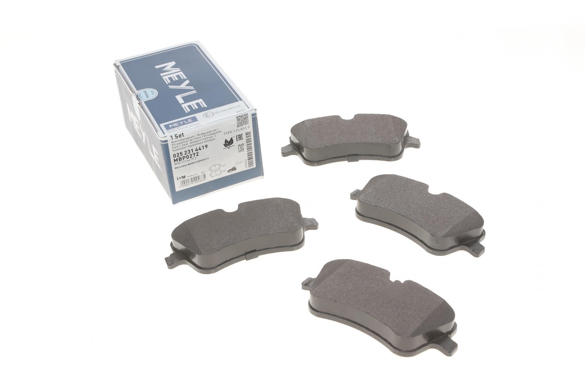 Колодки тормозные передние Meyle MB C-class W203/CL203/S203 00-11 (025 231 4419 MEYLE)