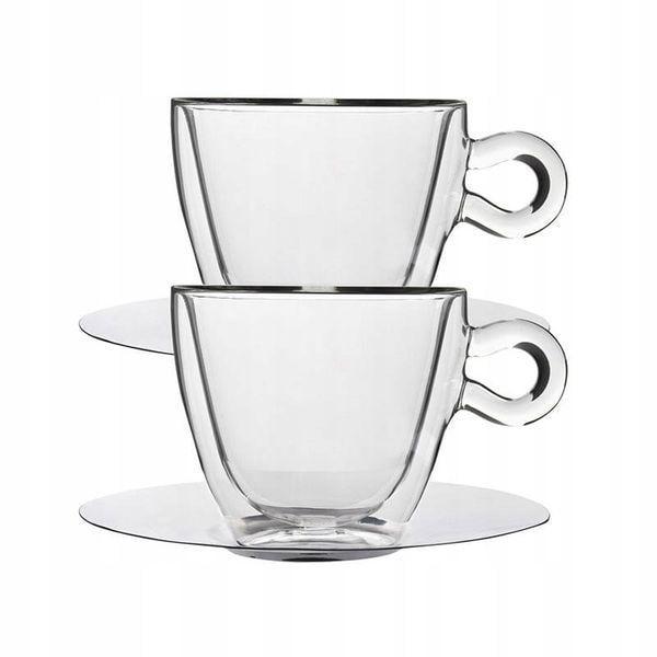 Набір термочашок Luigi Bormioli Thermic Glass з блюдцем 165 мл 4 пр. (10086/01)