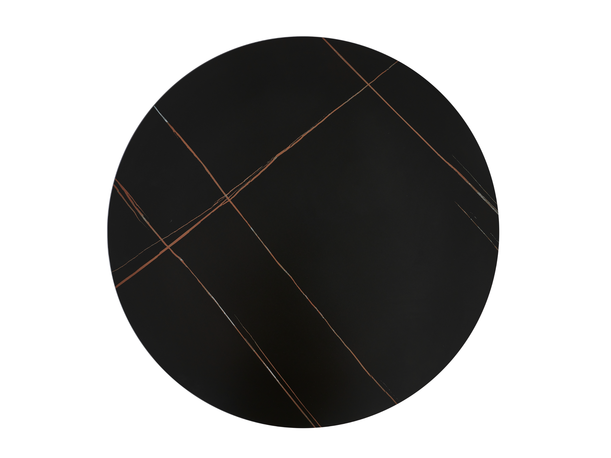 Обідній стіл круглий Vetro Mebel T-325 900/760 мм Лоран блек/Чорний (28830759) - фото 2