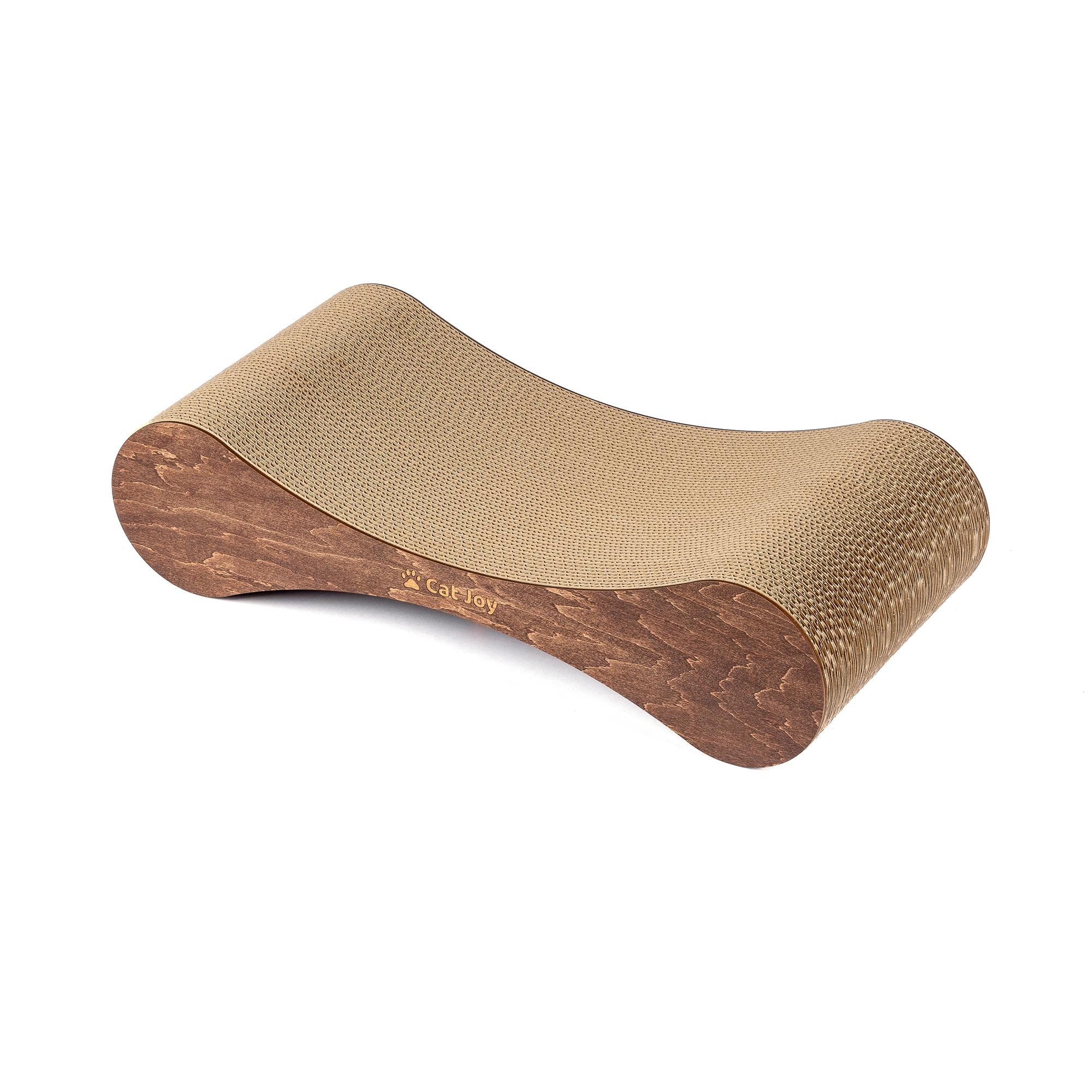 Кігтеточка з дерев'яним фасадом Сat Joy Modern гофрокартон Коричневий (854300002) - фото 4 Кігтеточка з дерев'яним фасадом Сat Joy Modern гофрокартон Коричневий (854300002) - фото 4