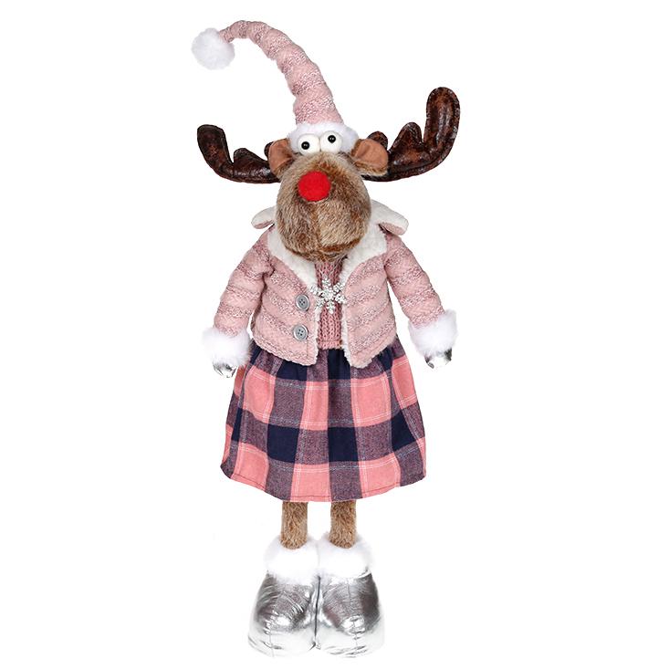 Мягкая игрушка новогодняя BonaDi Олень Девушка 78 см (778-311)