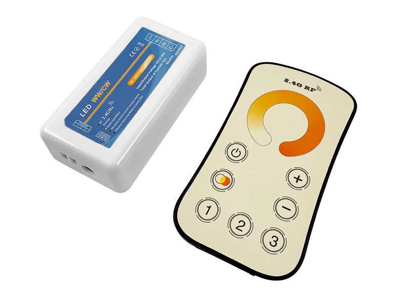 Контроллер W+WW RF 2 канала 12 A 2,4G 12-24 V радио сенсорный 7 кнопок (8070)