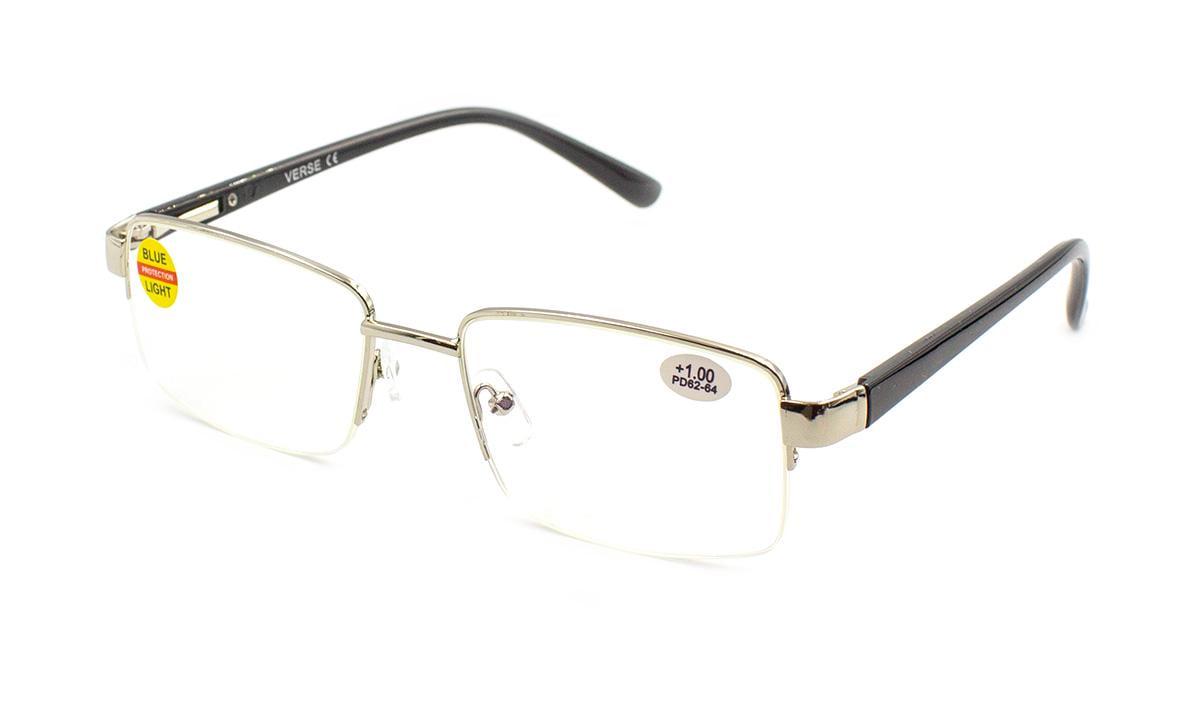 Окуляри для зору в металевій оправі Verse 24029-C2 Blue Blocker +6,00 (392801332)