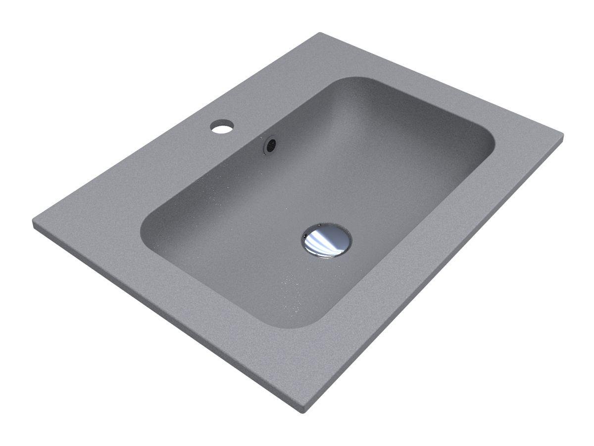 Умивальник Miraggio DELLA 600 MIRASTONE матовий Сірий (84047) Умивальник Miraggio DELLA 600 MIRASTONE матовий Сірий (84047)