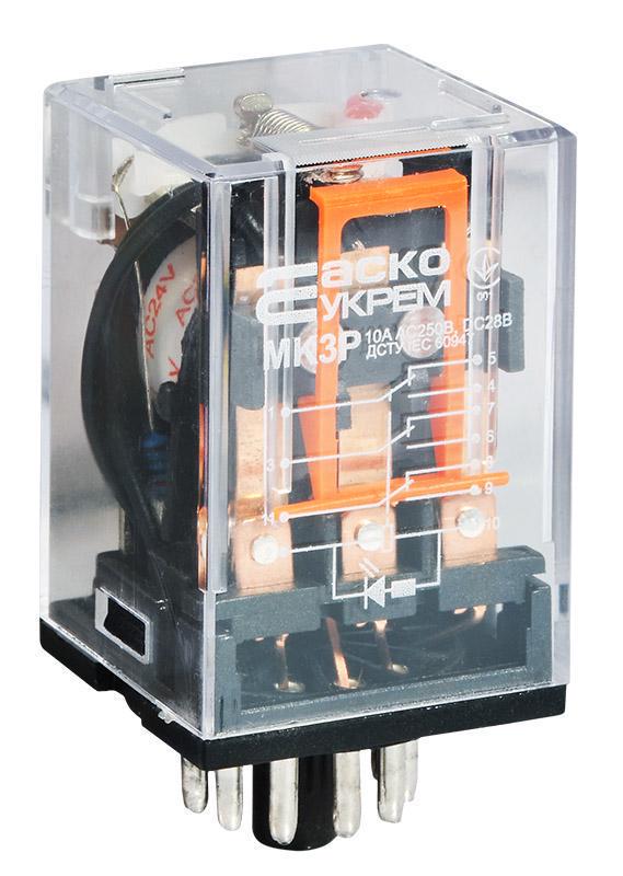 Реле промежуточное АСКО-Укрем 10А 3к 24V AC МK3P (A0090010004)