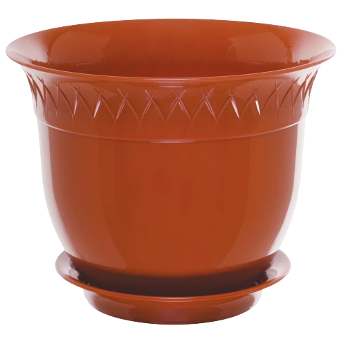 Горшок для цветов Santino LILIA с подставкой 9 л Терракотовый (LIL90TER)