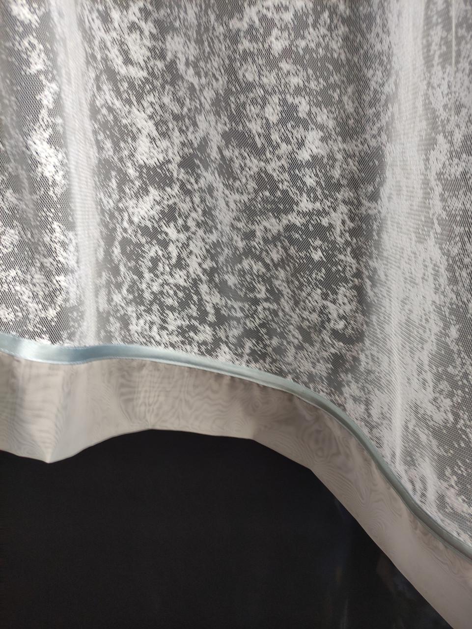 Тюль аркой 280х165 см Белый с серым (шимр-05) - фото 3 Тюль аркой 280х165 см Белый с серым (шимр-05) - фото 3