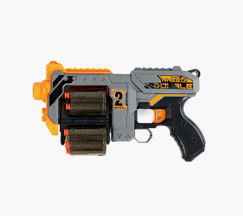 Пистолет ZC 7160 механический принцип работы стреляющий мягкими патронами в коробке 20 патронов