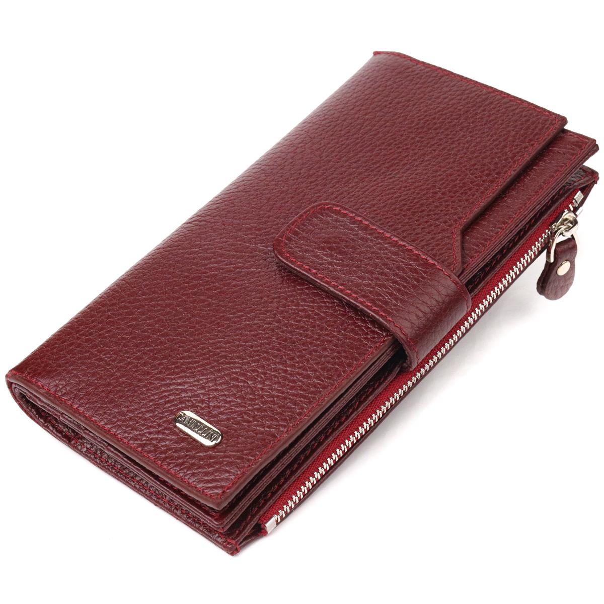Кошелек женский CANPELLINI Wallet 21645 кожа Бордовый