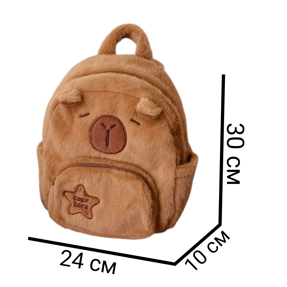 Рюкзак-іграшка Капібара плюшевий 30 см - фото 2