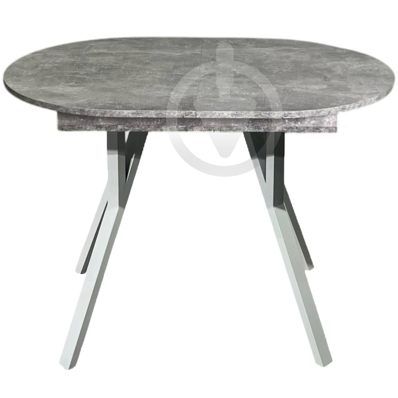 Стіл кухонний розкладний MebliRoMax Elips Slide 110х75/150х75 см Loft Індастріал/Білий - фото 3 Стіл кухонний розкладний MebliRoMax Elips Slide 110х75/150х75 см Loft Індастріал/Білий - фото 3