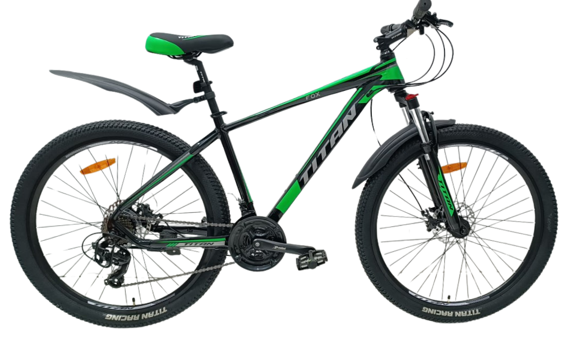 Велосипед Titan FOX 2024 27,5" 17" Black/Green