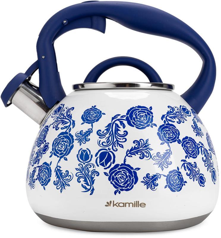 Чайник индукционный Kamille из нержавеющей стали со свистком 2,7 л - фото 2