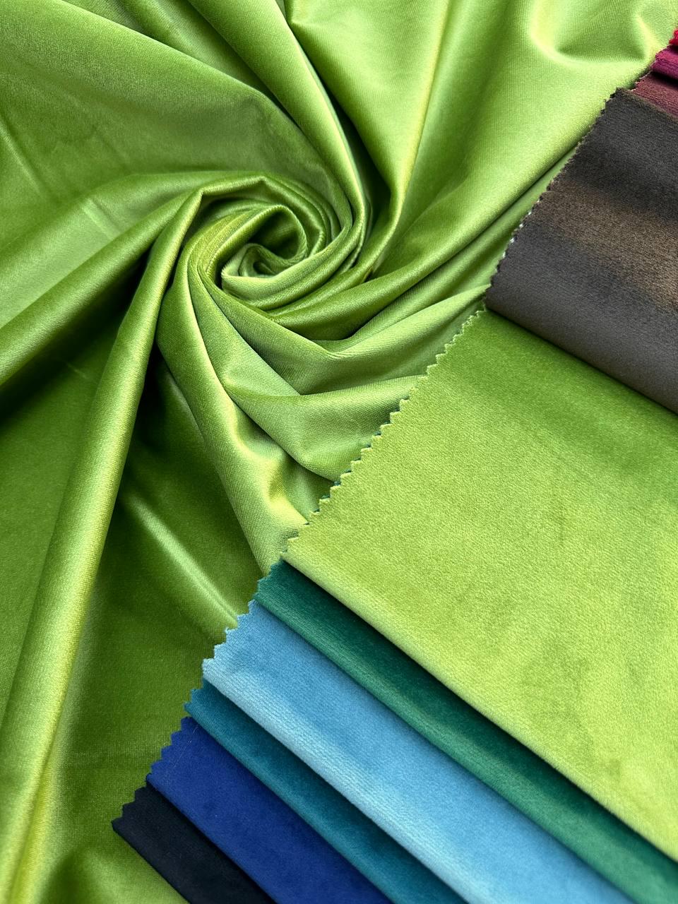 Штора бархатная на тесьме 6 см 300x250 см Салатовый (6319-N91-Т43) - фото 5 Штора бархатная на тесьме 6 см 300x250 см Салатовый (6319-N91-Т43) - фото 5