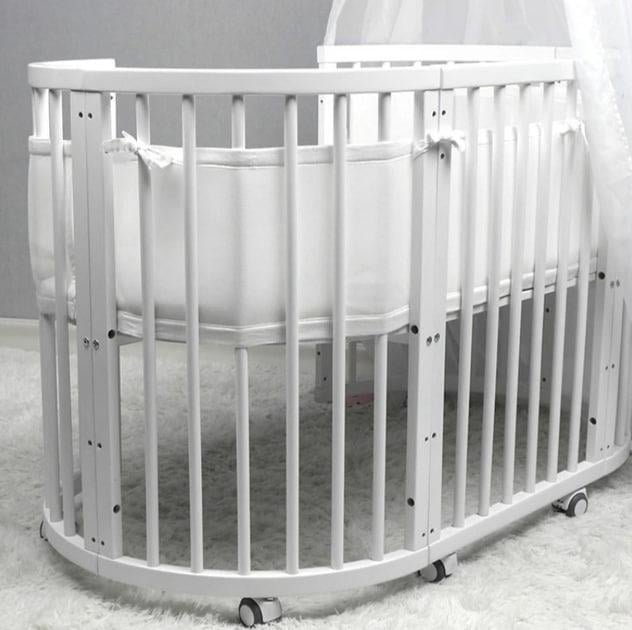 Бортики защитные на кроватку для новорожденного 2в1 320х27/150х27 см Белый - фото 4 Бортики защитные на кроватку для новорожденного 2в1 320х27/150х27 см Белый - фото 4