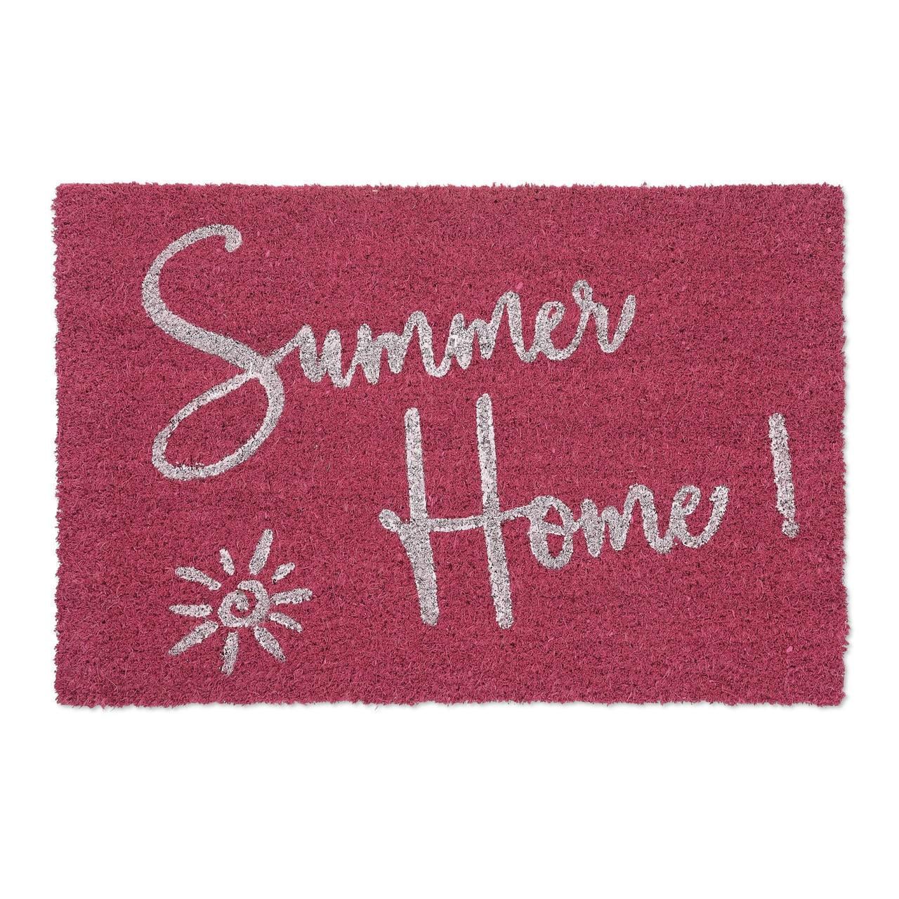 Коврик Relaxdays Summer Home из кокосового волокна 60x40 см Розовый (10038993)