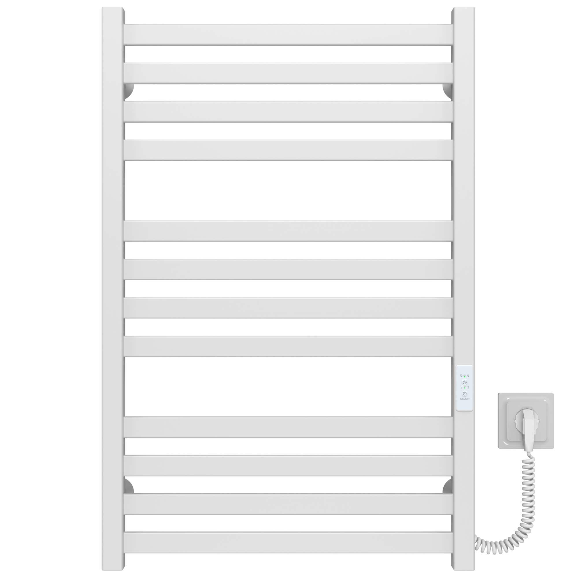 Полотенцесушитель электрический Deffi Magnus П12 WD04 правое подключение нержавеющая сталь 600х800 мм Белый (A.MA.80.60.12.E.W.R.4)