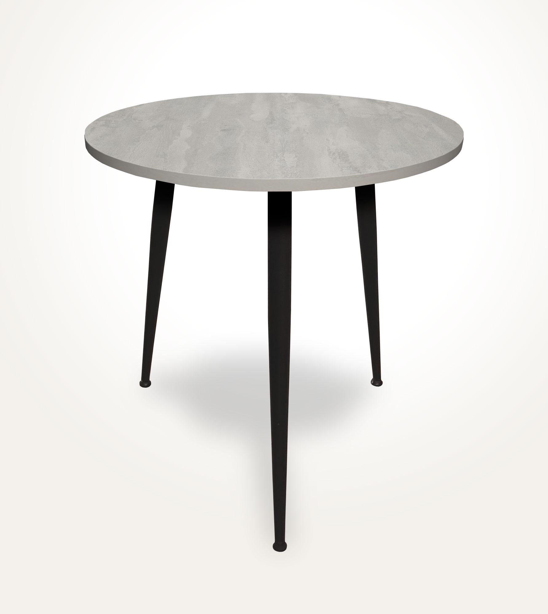 Обідній стіл Fusion furniture Раунд 675 Чорний/Бетонний камінь