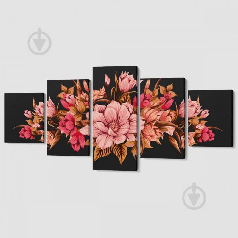 Модульная картина из пяти частей Malevich Store 162x80 см Beautiful flowers (MK53613)
