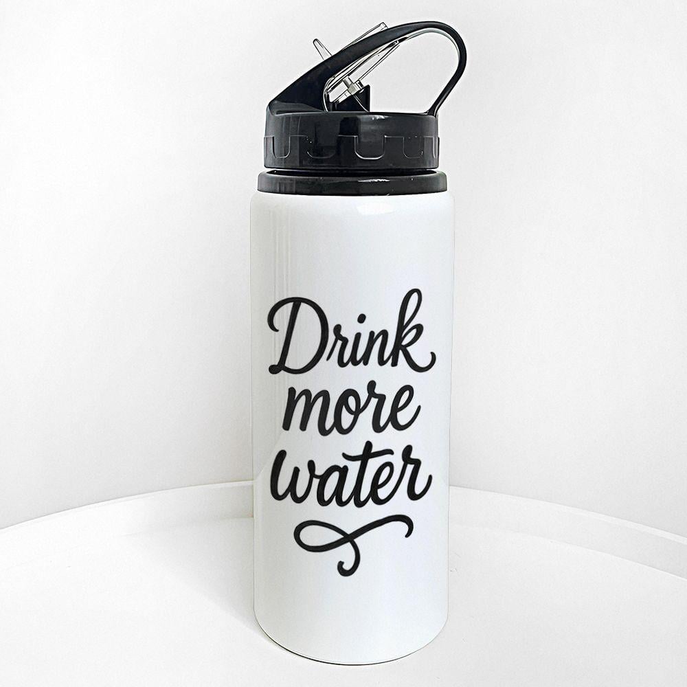 Бутылка для воды с трубочкой Presentville Drink more water 600 мл (PLV_25A073)