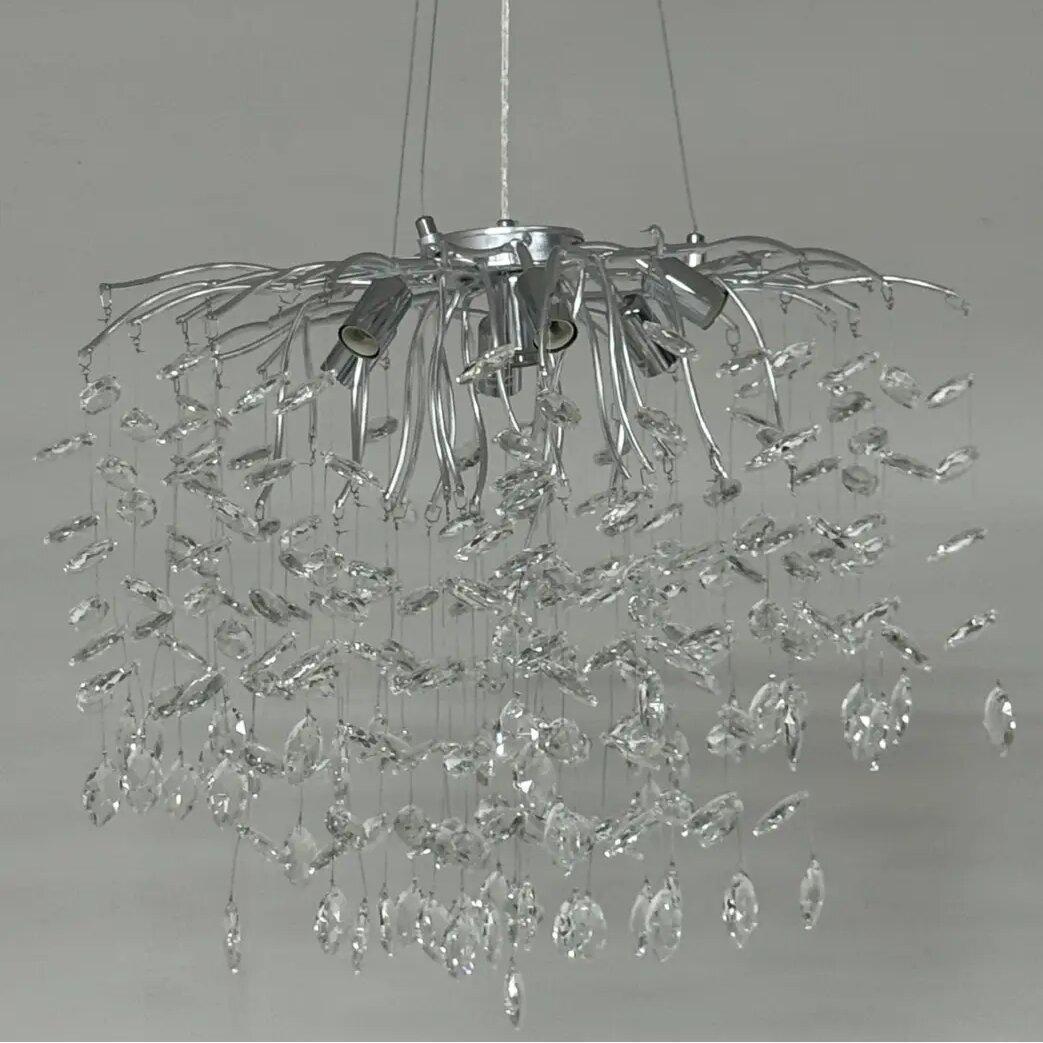 Люстра Sirius с хрустальными подвесами под двенадцать ламп G9 Хром (WM-7006/800)