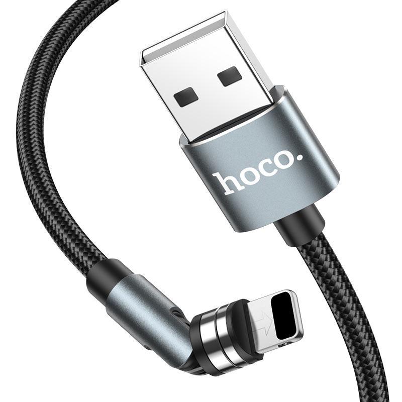 Магнітний кабель для зарядки Hoco U94 Lightning Universal 360 1,2m 2.4 A Black - фото 5