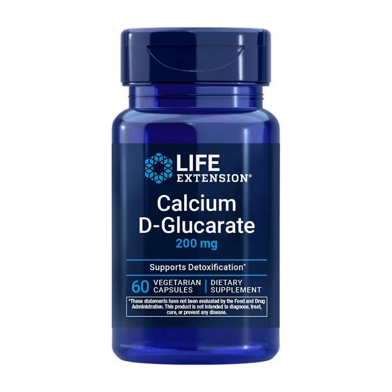 Кальций D-глюкарат Life Extension Calcium D-Glucarate 200 мг 60 вер. капс.