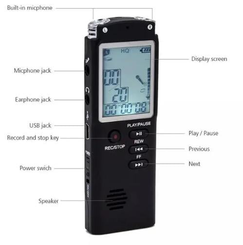 Диктофон цифровий Volemer T60 з відтворенням Mp3 8 Гб - фото 6