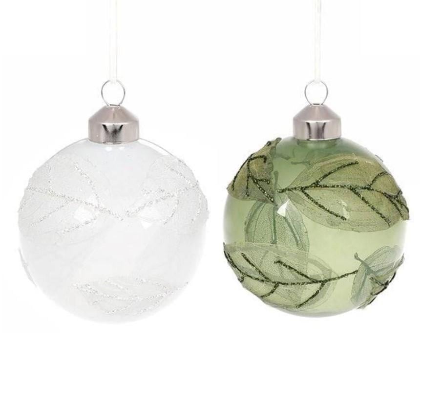 Набор шариков стеклянных 8 см 12 шт. (12935)