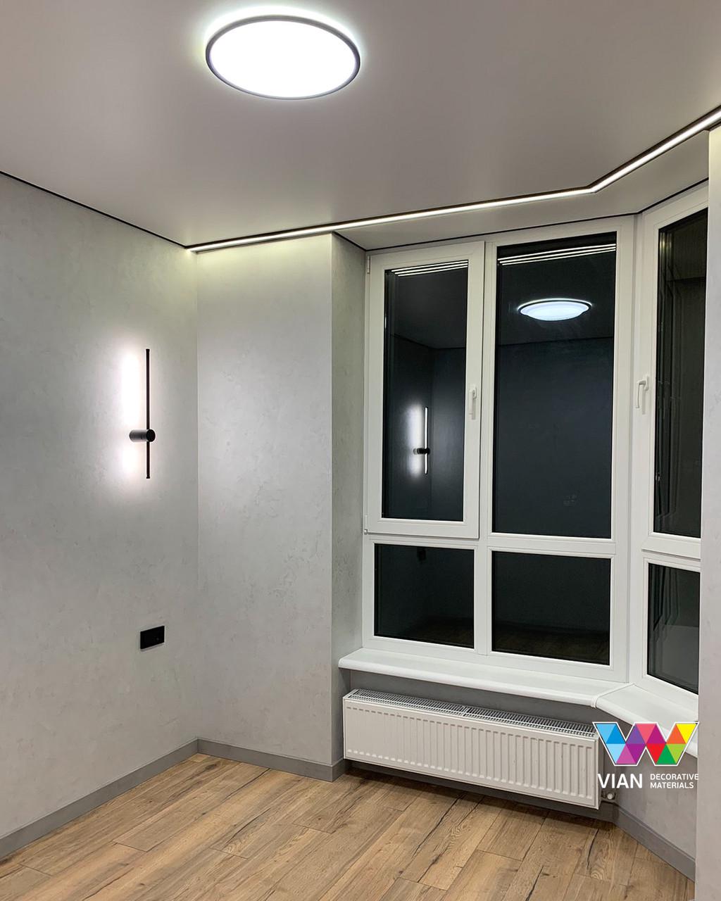 Декоративная фактурная штукатурка с перламутром Vian Велюр матовый 1 кг - фото 6