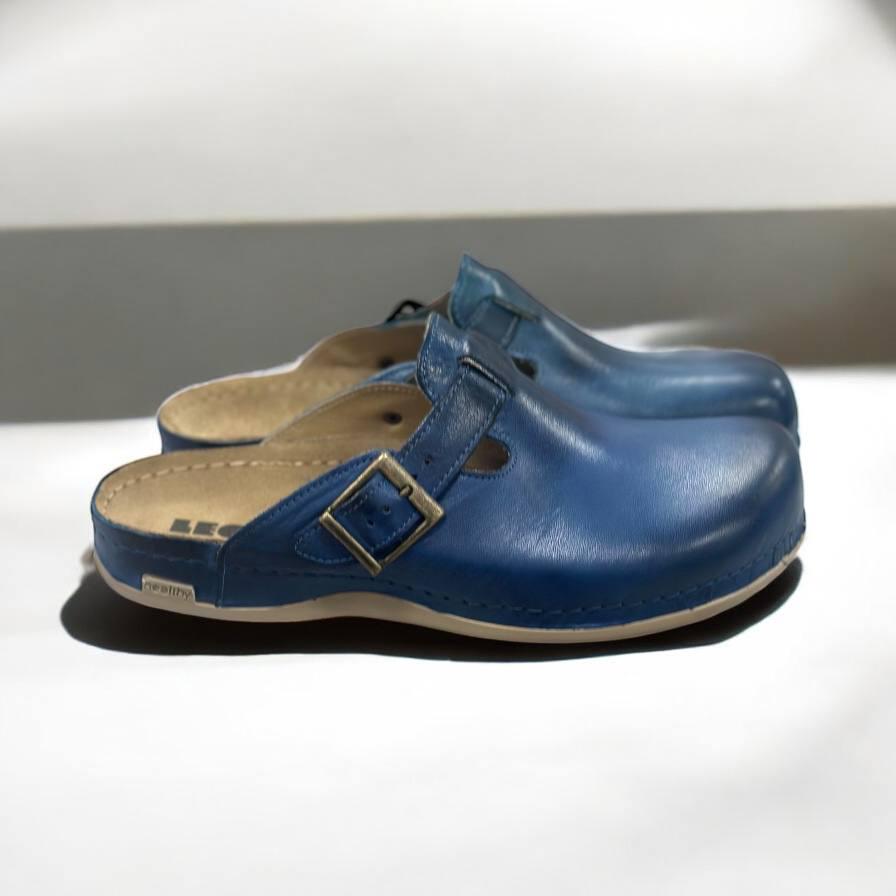 Сабо чоловічі Leon натуральна шкіра р. 45 Темно-синій (26526857) - фото 3