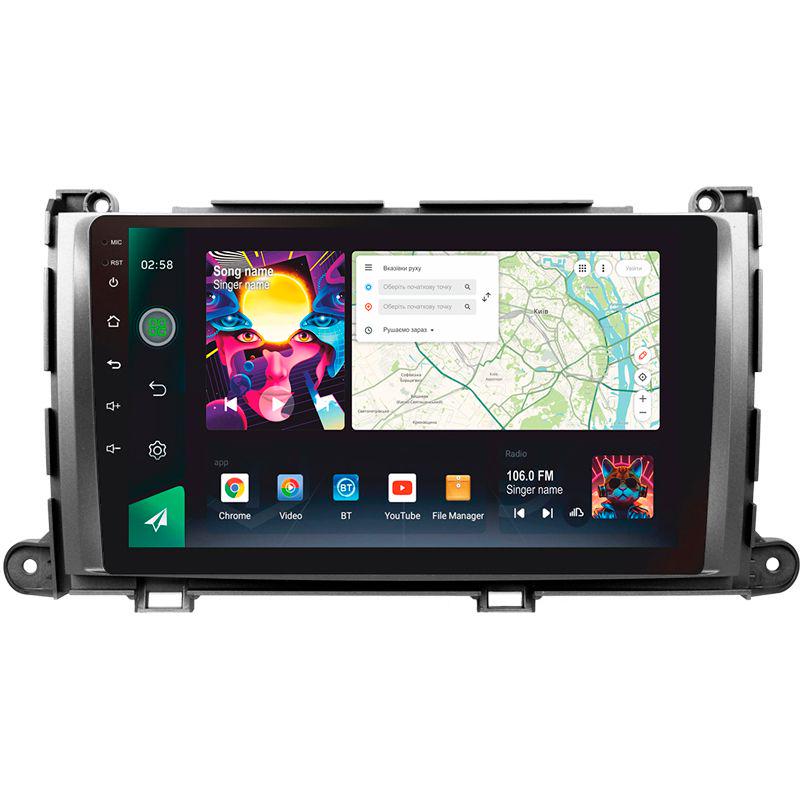 Магнитола штатная Sigma PRO 98128 2K 8/128 GB Toyota Sienna 3 XL30 2014-2020 9" (AR-79274)